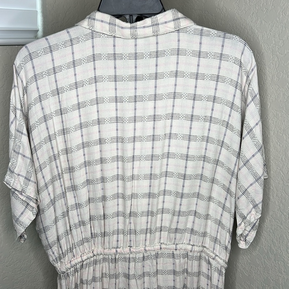 539 - Nostalgia from Nordstrom NWOT Off-White w Black/Pink Stripes Dress Size XL - Picture 7 of 9